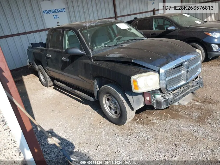 2006 Dodge Dakota St VIN: 1D7HE28K26S576813 Lot: 40376126