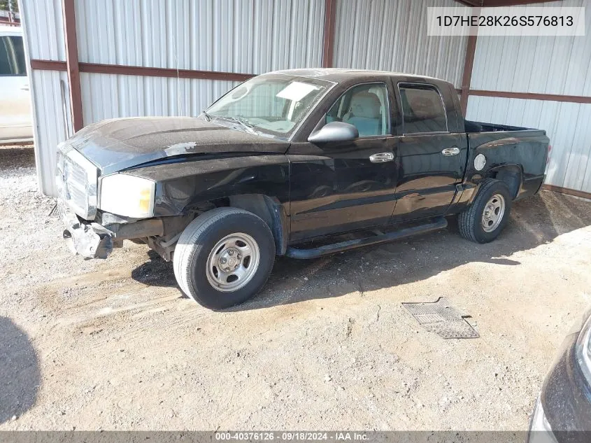 2006 Dodge Dakota St VIN: 1D7HE28K26S576813 Lot: 40376126