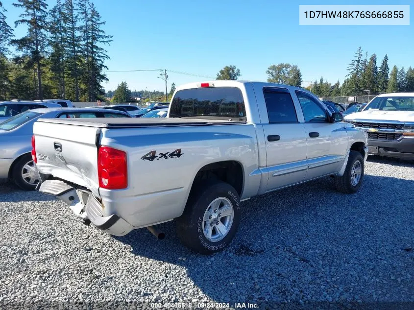 2006 Dodge Dakota Slt VIN: 1D7HW48K76S666855 Lot: 40405518