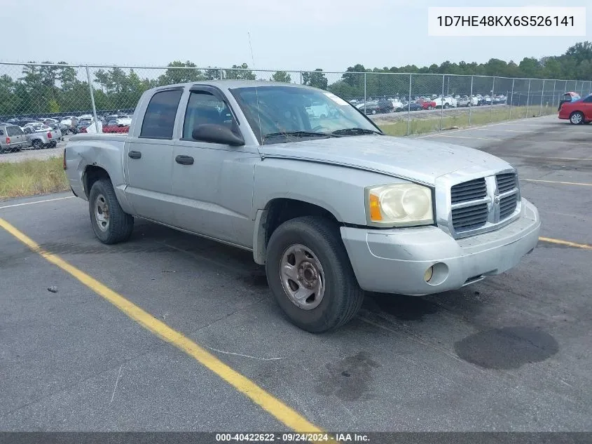 2006 Dodge Dakota Quad Slt VIN: 1D7HE48KX6S526141 Lot: 40422622