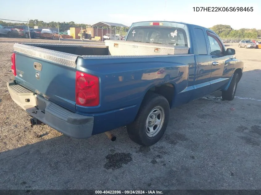 1D7HE22K06S698465 2006 Dodge Dakota St