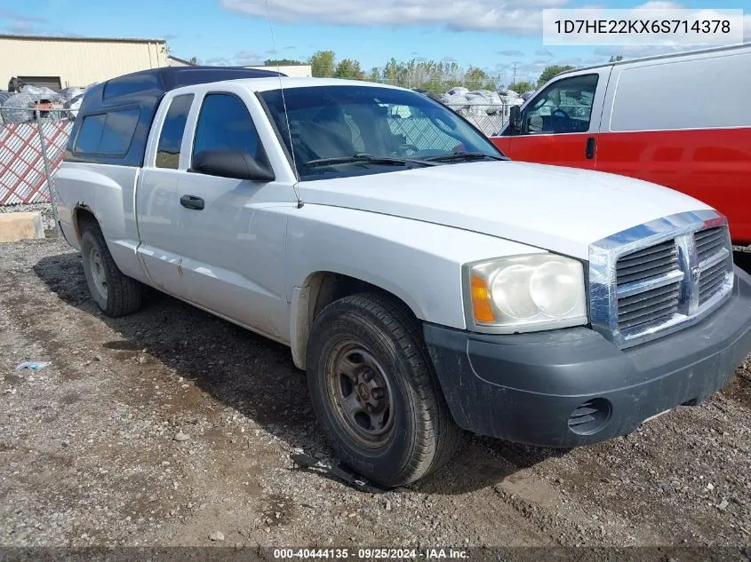 2006 Dodge Dakota St VIN: 1D7HE22KX6S714378 Lot: 40444135