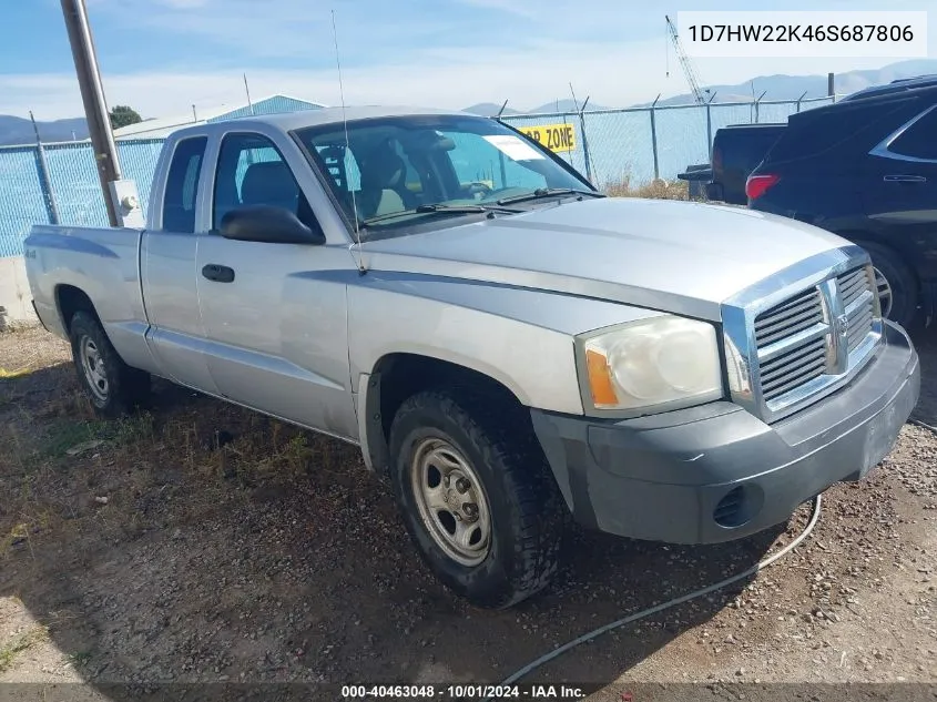 2006 Dodge Dakota St VIN: 1D7HW22K46S687806 Lot: 40463048