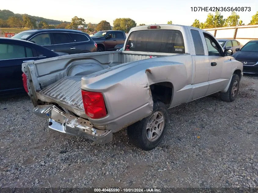 2006 Dodge Dakota Slt VIN: 1D7HE42N36S640873 Lot: 40465590