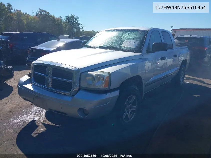 2006 Dodge Dakota Slt VIN: 1D7HW48N76S510454 Lot: 40521501