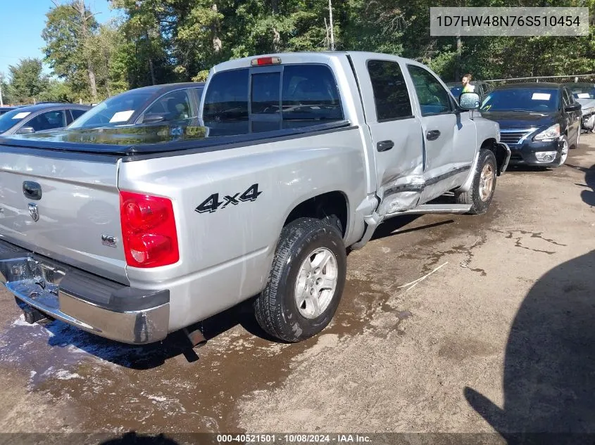 2006 Dodge Dakota Slt VIN: 1D7HW48N76S510454 Lot: 40521501