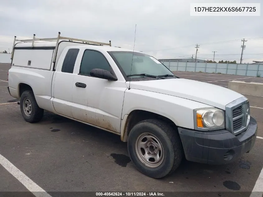 2006 Dodge Dakota St VIN: 1D7HE22KX6S667725 Lot: 40542624