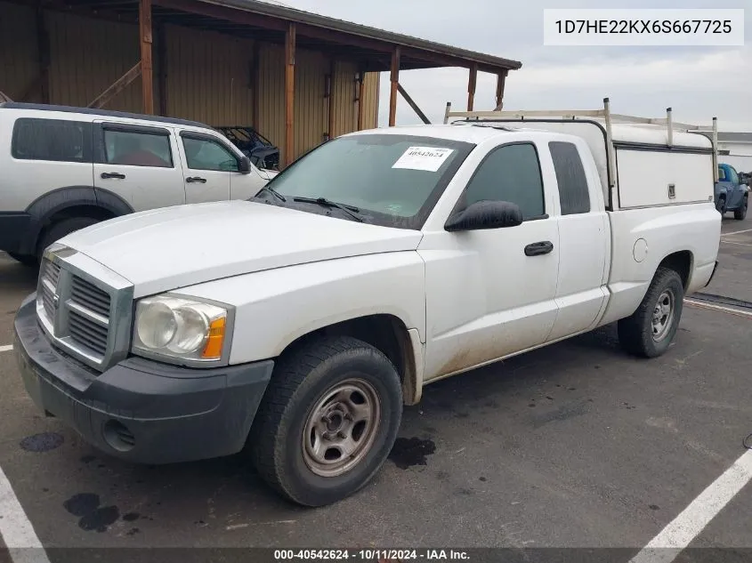 2006 Dodge Dakota St VIN: 1D7HE22KX6S667725 Lot: 40542624