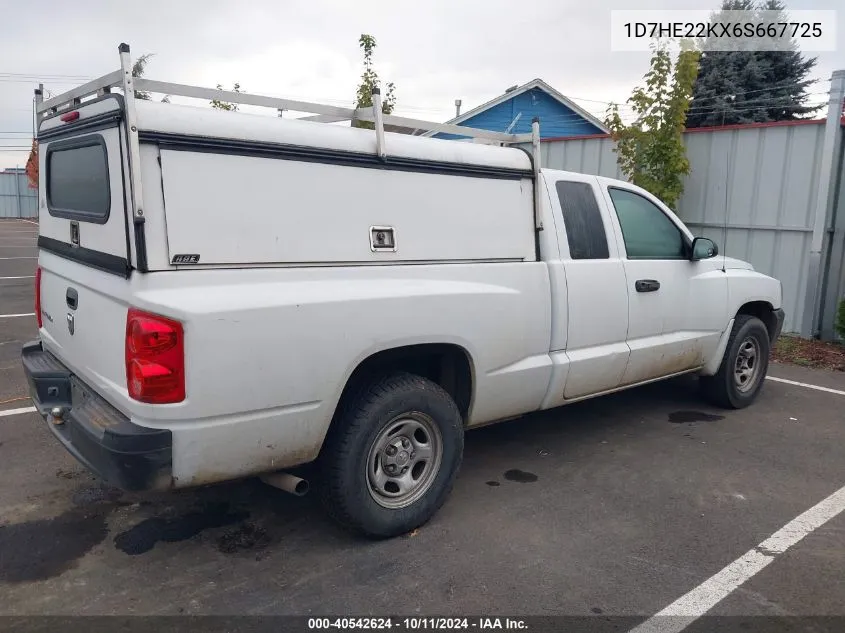 2006 Dodge Dakota St VIN: 1D7HE22KX6S667725 Lot: 40542624