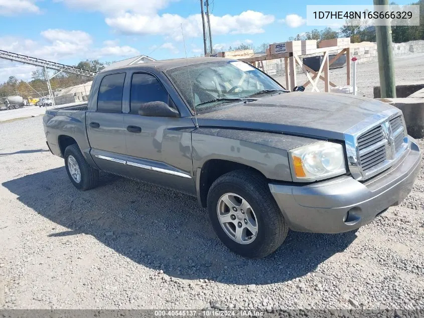 2006 Dodge Dakota Slt VIN: 1D7HE48N16S666329 Lot: 40545137