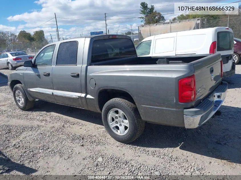 2006 Dodge Dakota Slt VIN: 1D7HE48N16S666329 Lot: 40545137