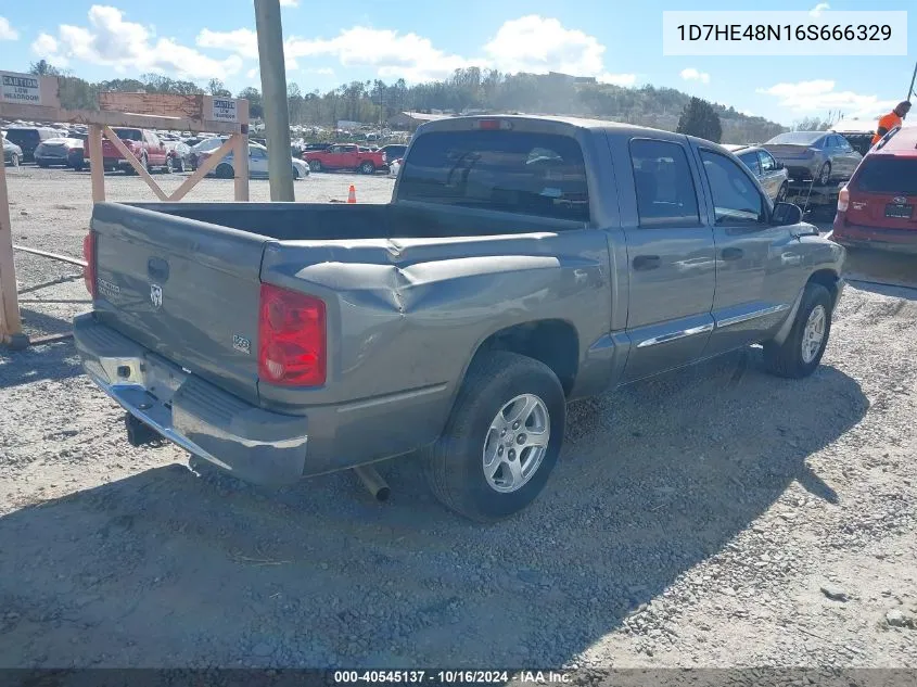 2006 Dodge Dakota Slt VIN: 1D7HE48N16S666329 Lot: 40545137