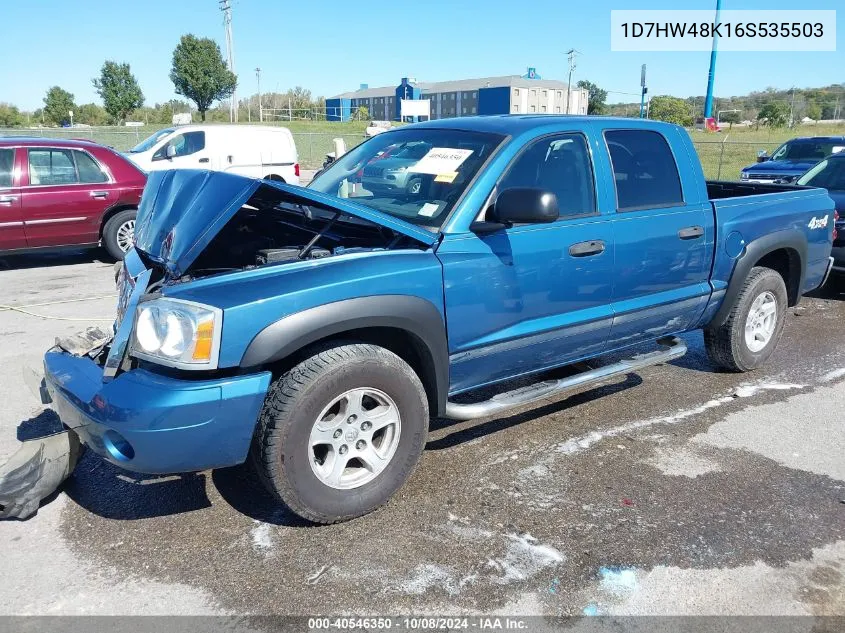 2006 Dodge Dakota Slt VIN: 1D7HW48K16S535503 Lot: 40546350