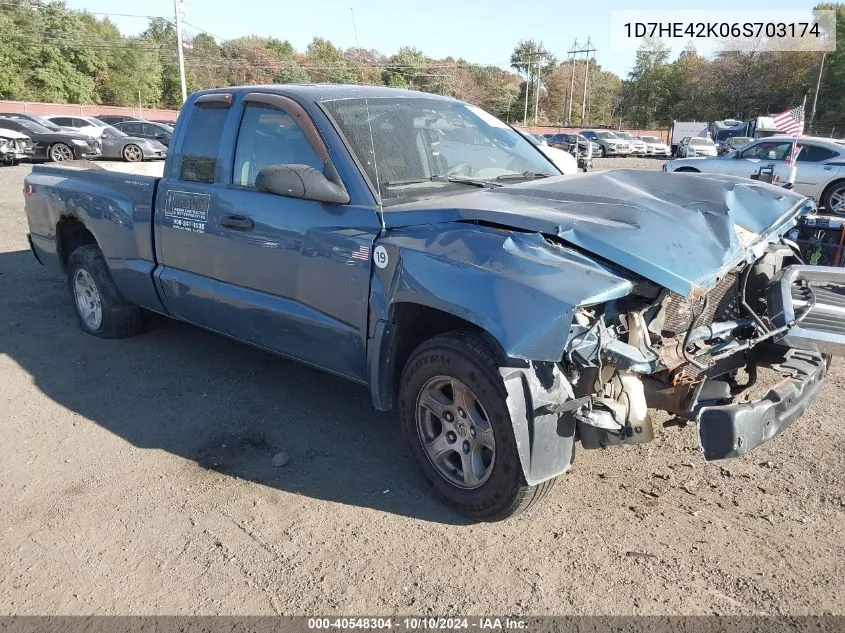 2006 Dodge Dakota Slt VIN: 1D7HE42K06S703174 Lot: 40548304