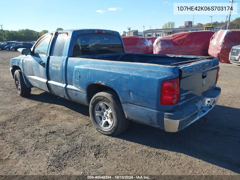 2006 Dodge Dakota Slt VIN: 1D7HE42K06S703174 Lot: 40548304