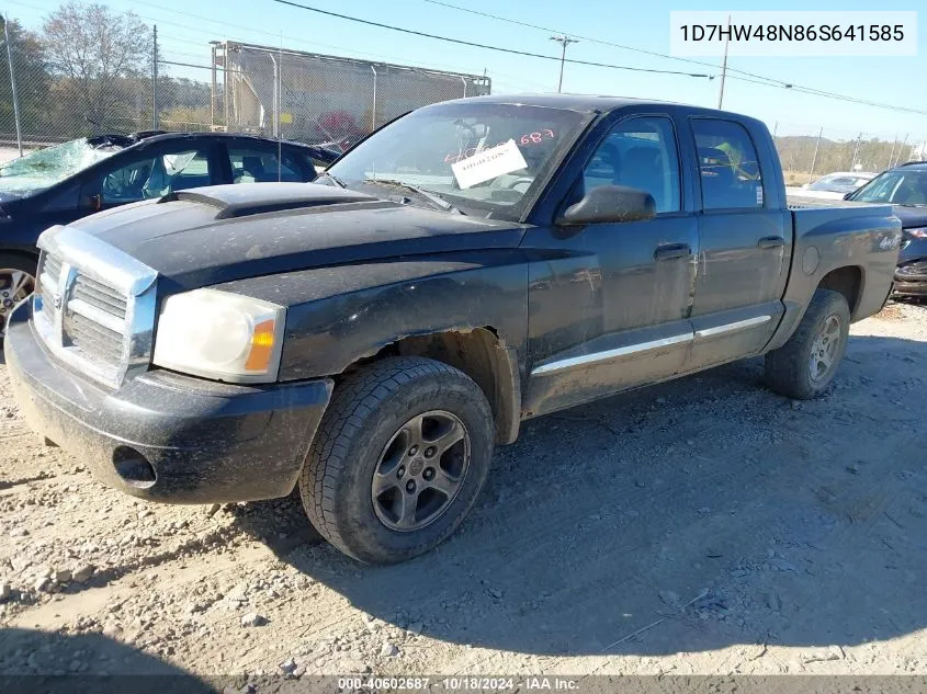 2006 Dodge Dakota Slt VIN: 1D7HW48N86S641585 Lot: 40602687