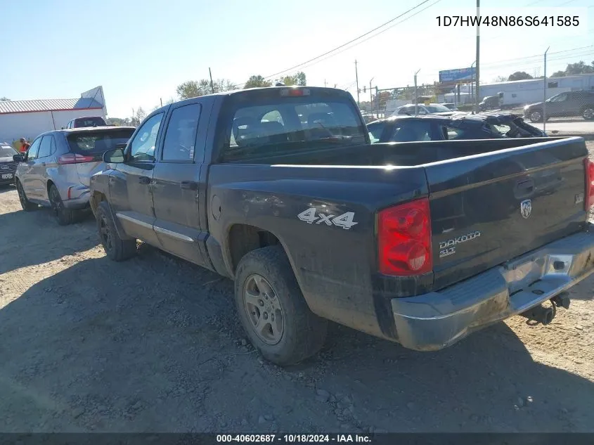 1D7HW48N86S641585 2006 Dodge Dakota Slt