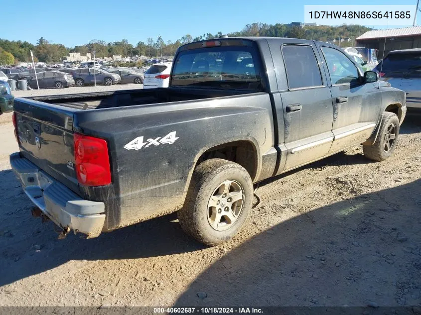 2006 Dodge Dakota Slt VIN: 1D7HW48N86S641585 Lot: 40602687