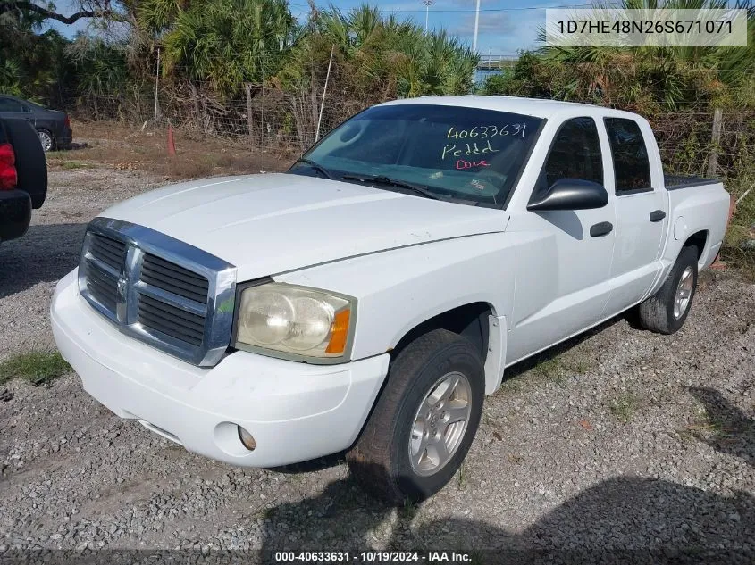 2006 Dodge Dakota Slt VIN: 1D7HE48N26S671071 Lot: 40633631