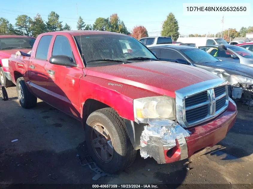 2006 Dodge Dakota Slt VIN: 1D7HE48NX6S632650 Lot: 40657359