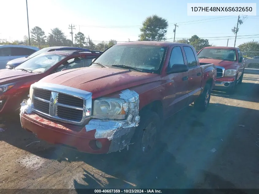 2006 Dodge Dakota Slt VIN: 1D7HE48NX6S632650 Lot: 40657359