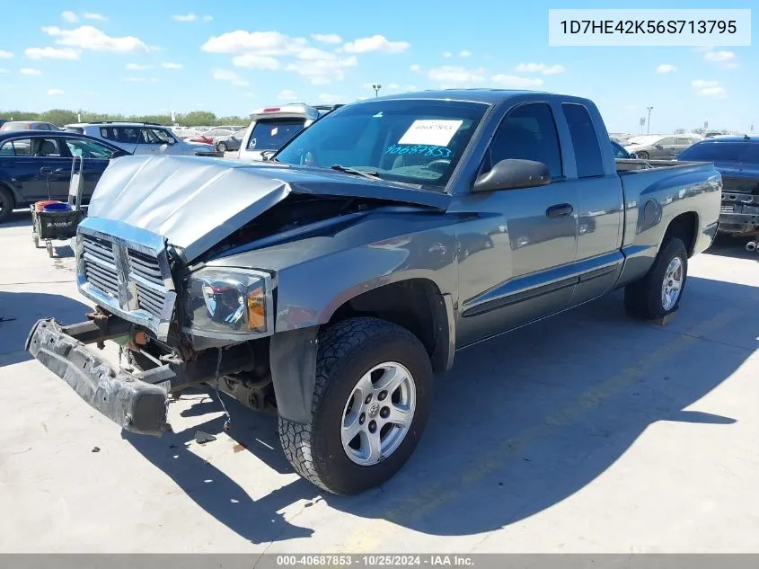 2006 Dodge Dakota Slt VIN: 1D7HE42K56S713795 Lot: 40687853