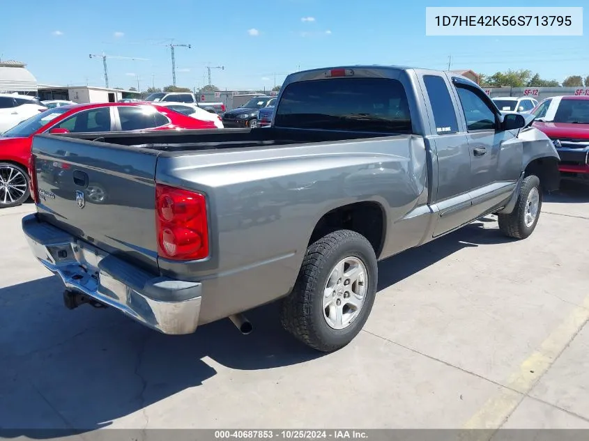 2006 Dodge Dakota Slt VIN: 1D7HE42K56S713795 Lot: 40687853