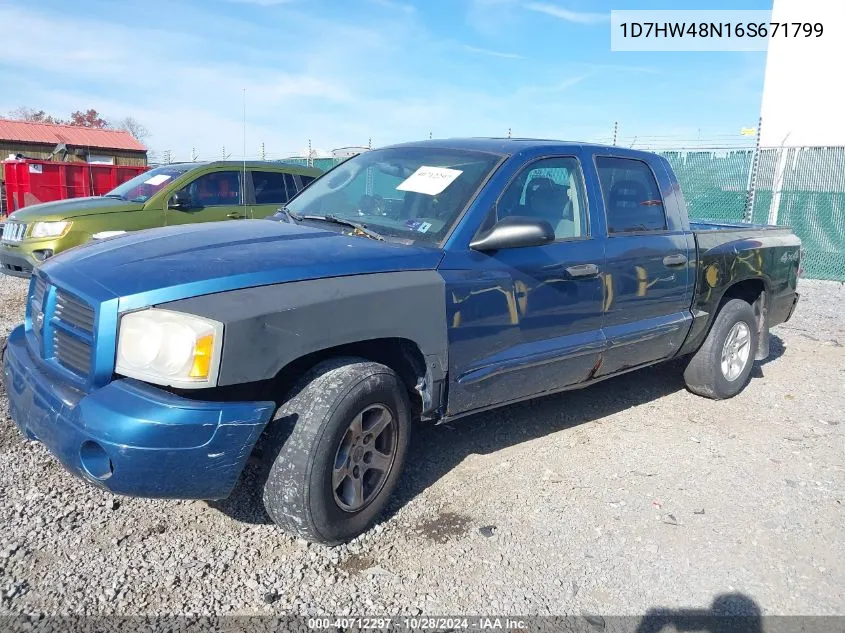 2006 Dodge Dakota Slt VIN: 1D7HW48N16S671799 Lot: 40712297