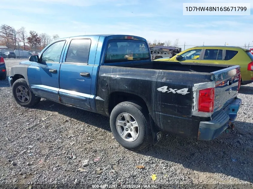 2006 Dodge Dakota Slt VIN: 1D7HW48N16S671799 Lot: 40712297