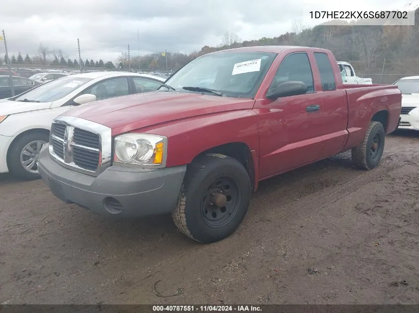 2006 Dodge Dakota St VIN: 1D7HE22KX6S687702 Lot: 40787551