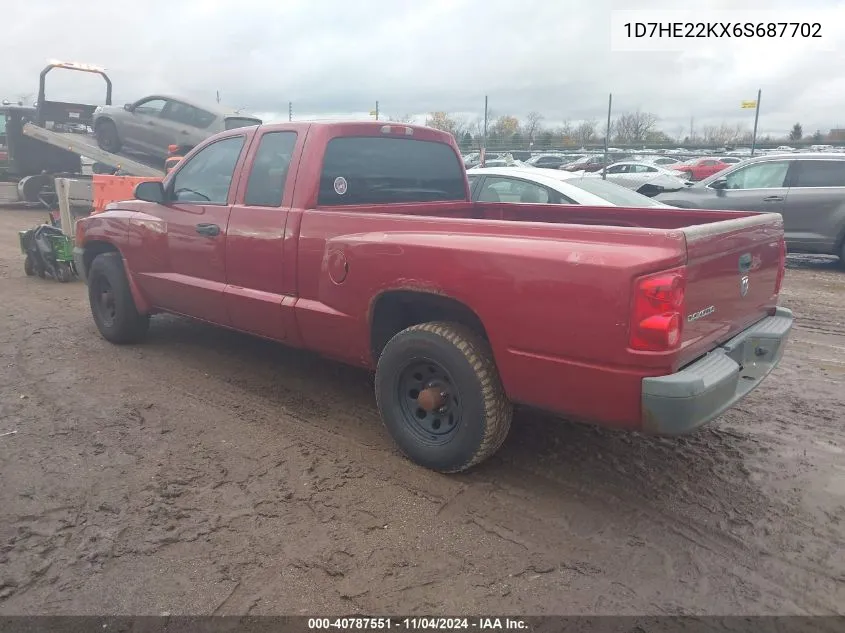 2006 Dodge Dakota St VIN: 1D7HE22KX6S687702 Lot: 40787551