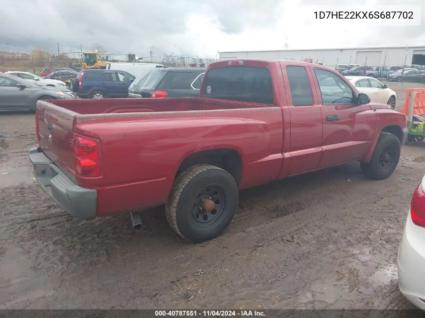 2006 Dodge Dakota St VIN: 1D7HE22KX6S687702 Lot: 40787551