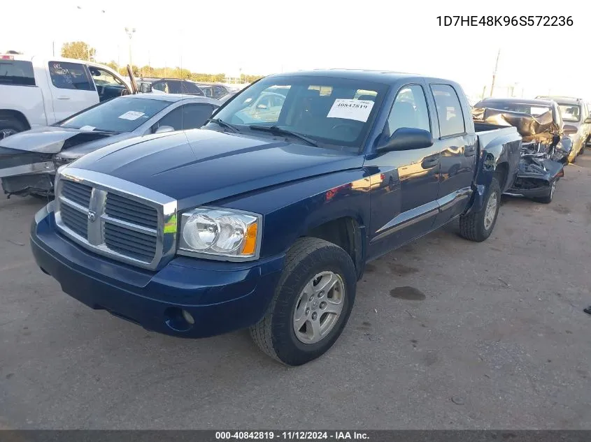 2006 Dodge Dakota Slt VIN: 1D7HE48K96S572236 Lot: 40842819