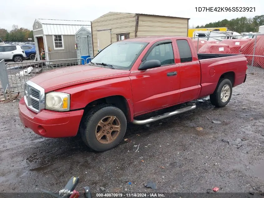 2006 Dodge Dakota Slt VIN: 1D7HE42K96S523921 Lot: 40870019