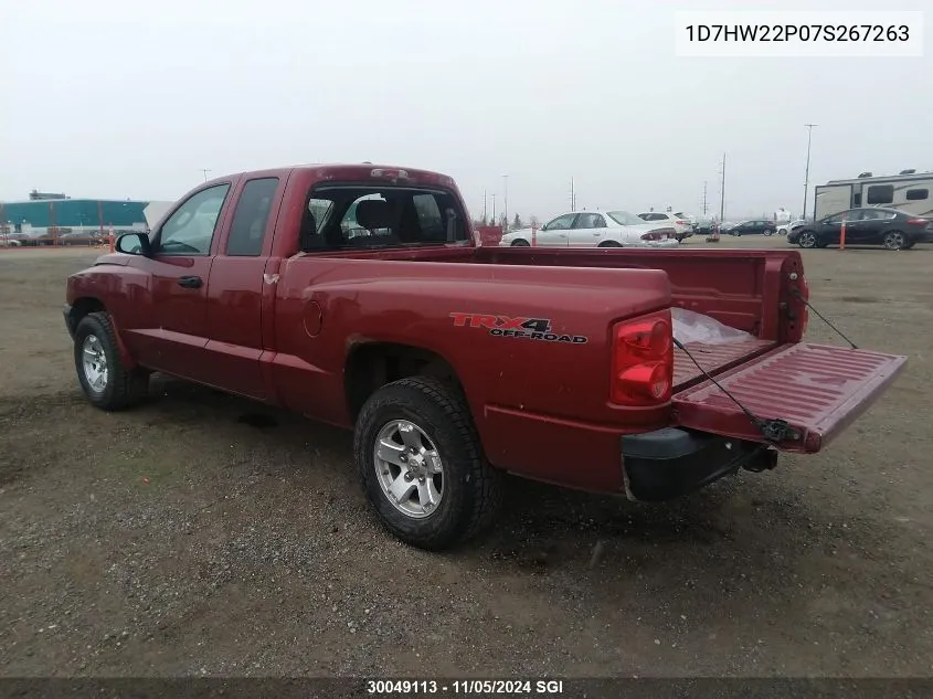 2007 Dodge Dakota St VIN: 1D7HW22P07S267263 Lot: 30049113