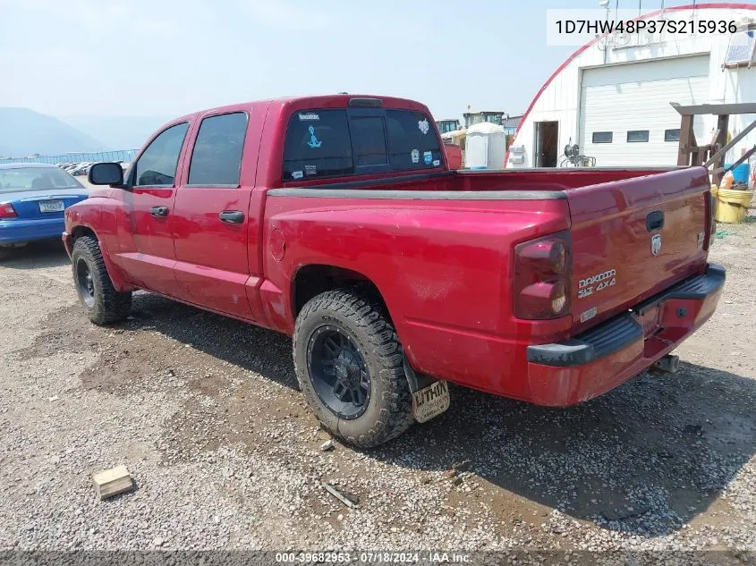 2007 Dodge Dakota Slt VIN: 1D7HW48P37S215936 Lot: 39682953