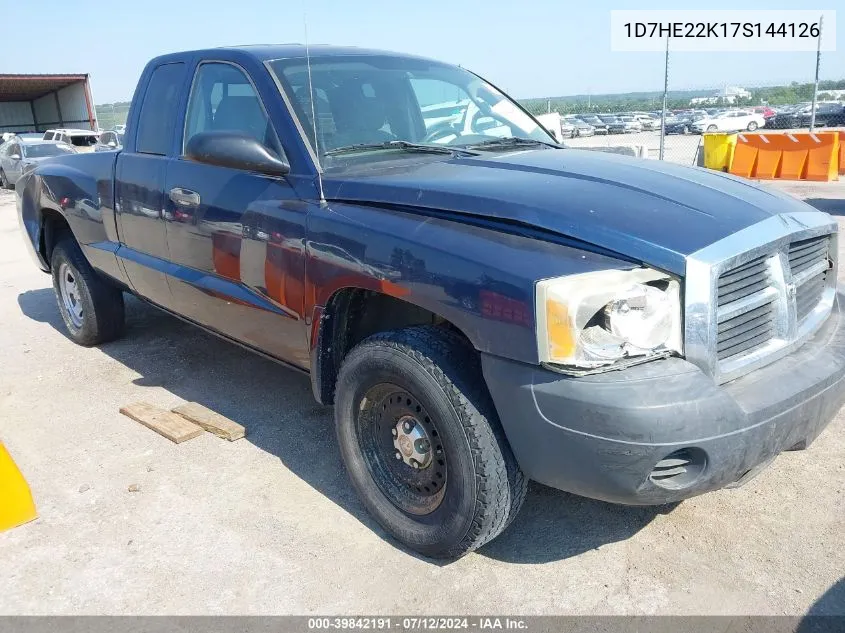 2007 Dodge Dakota St VIN: 1D7HE22K17S144126 Lot: 39842191