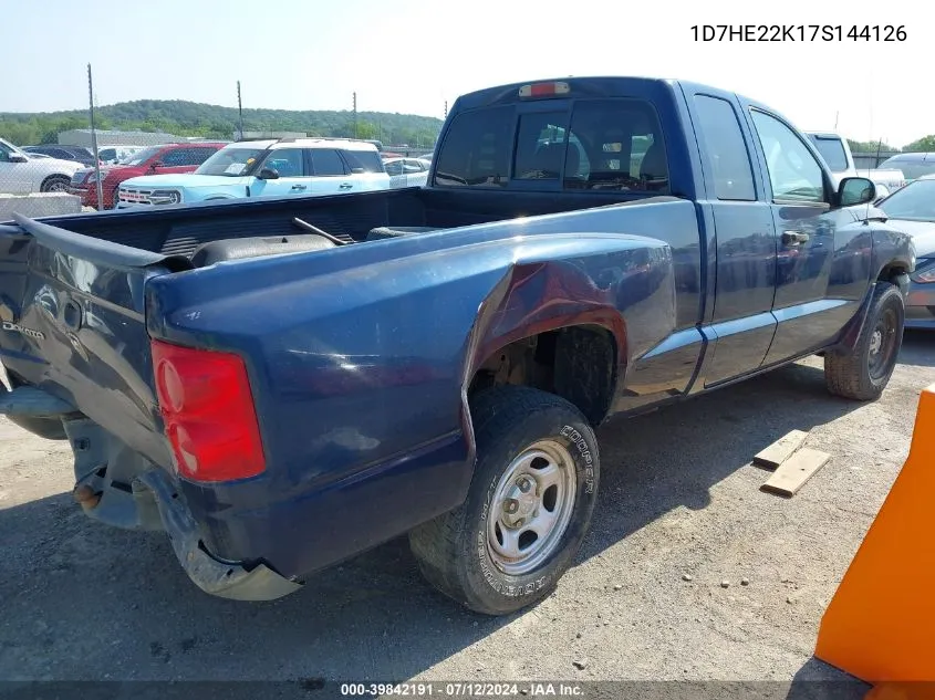 2007 Dodge Dakota St VIN: 1D7HE22K17S144126 Lot: 39842191