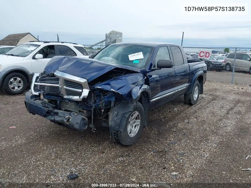 1D7HW58P57S138735 2007 Dodge Dakota Laramie