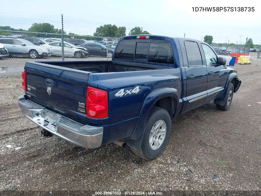 1D7HW58P57S138735 2007 Dodge Dakota Laramie