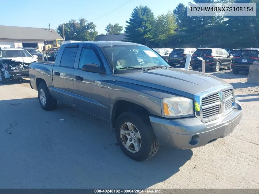 1D7HW48NX7S108154 2007 Dodge Dakota Slt