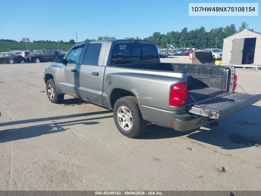 2007 Dodge Dakota Slt VIN: 1D7HW48NX7S108154 Lot: 40248182