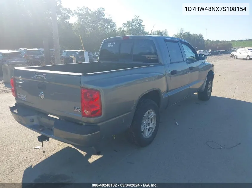 2007 Dodge Dakota Slt VIN: 1D7HW48NX7S108154 Lot: 40248182