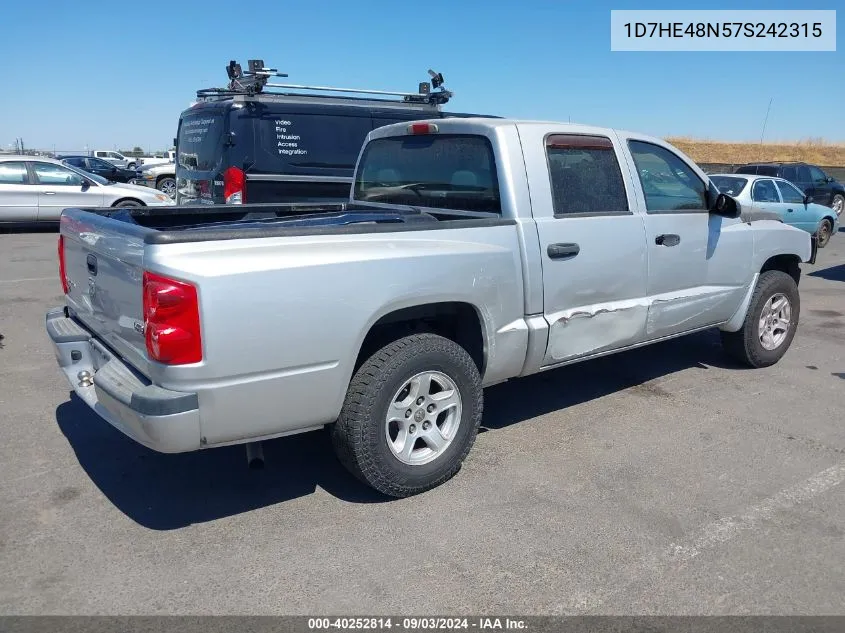 1D7HE48N57S242315 2007 Dodge Dakota Slt