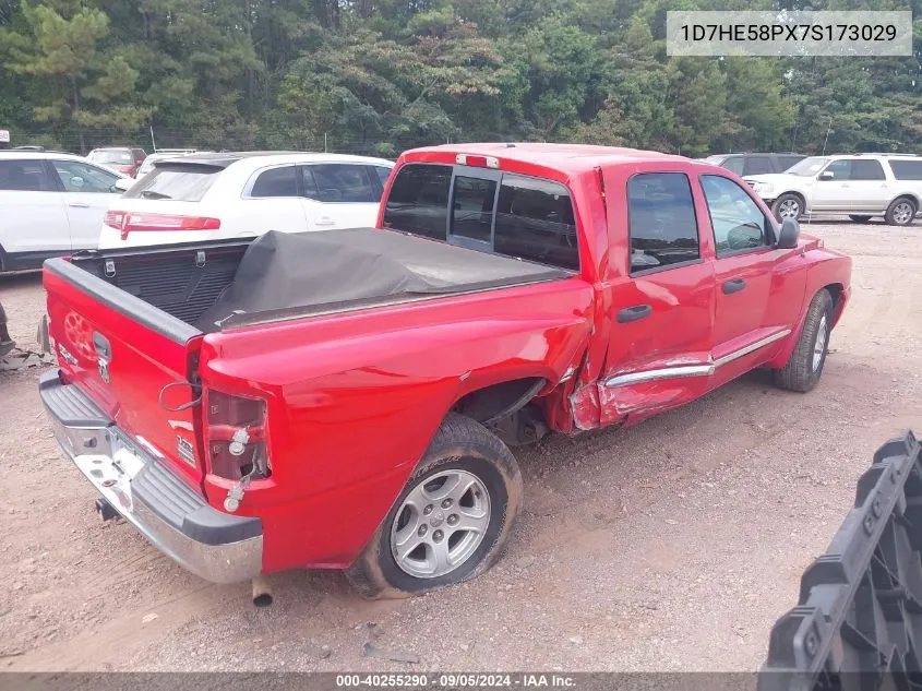 2007 Dodge Dakota Laramie VIN: 1D7HE58PX7S173029 Lot: 40255290