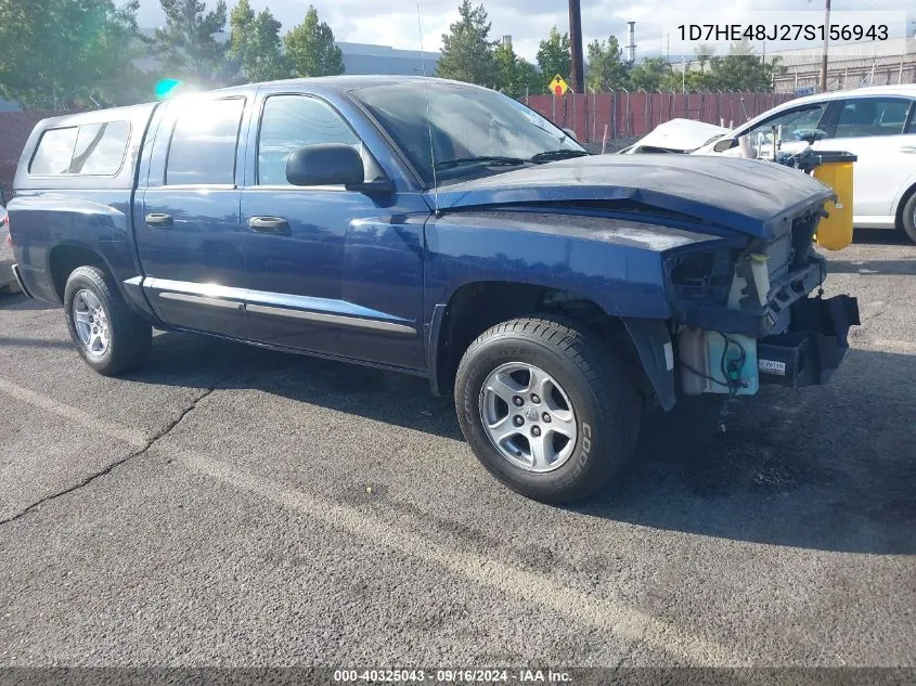 1D7HE48J27S156943 2007 Dodge Dakota Slt