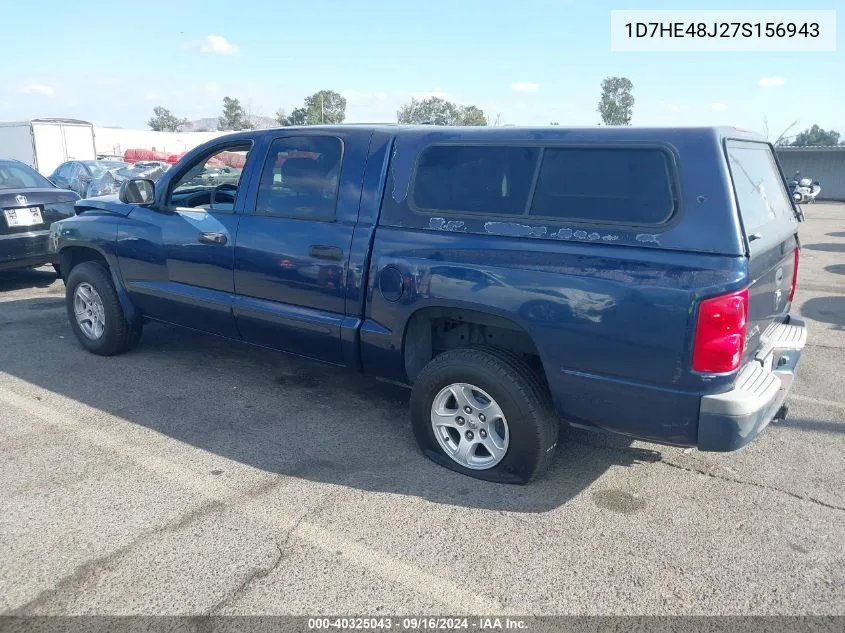 1D7HE48J27S156943 2007 Dodge Dakota Slt