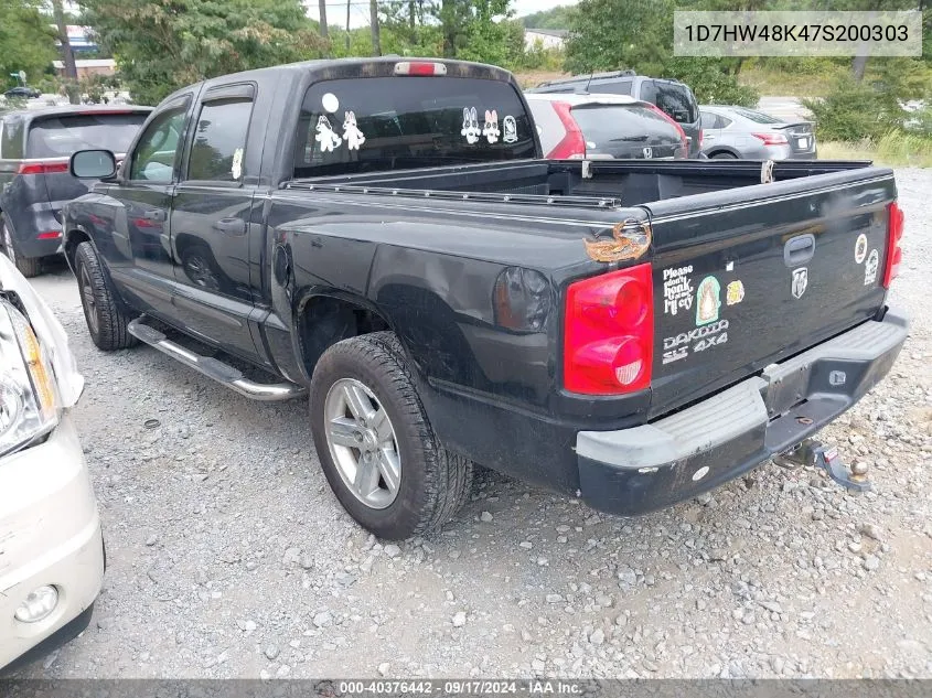 2007 Dodge Dakota Slt VIN: 1D7HW48K47S200303 Lot: 40376442