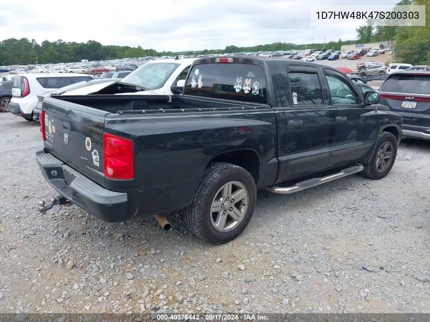 2007 Dodge Dakota Slt VIN: 1D7HW48K47S200303 Lot: 40376442