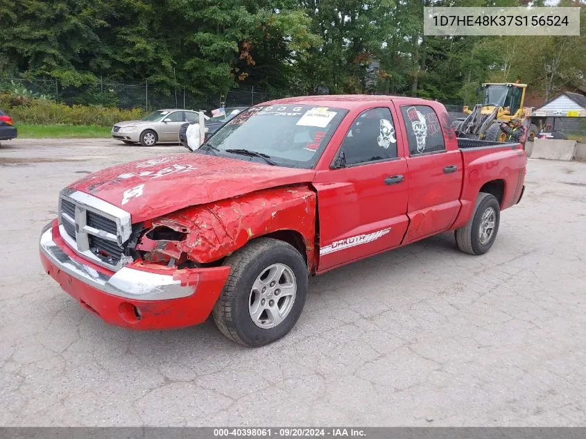 2007 Dodge Dakota Slt VIN: 1D7HE48K37S156524 Lot: 40398061